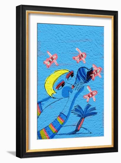 Illustration by Patrizia La Porta for the Novel “Lord of the Flies” by William Golding.-Patrizia La Porta-Framed Giclee Print