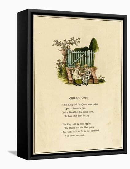 Illustration, Child's Song-Kate Greenaway-Framed Stretched Canvas