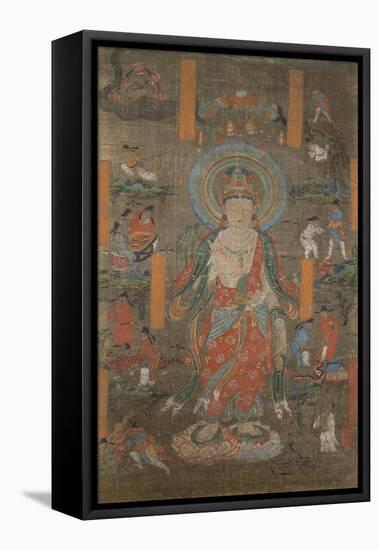 Illustration du "Sutra de Guanyin"-null-Framed Premier Image Canvas