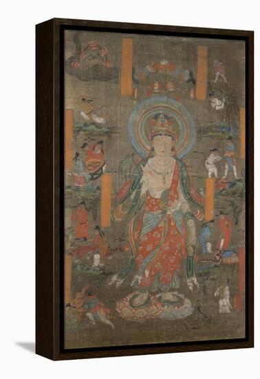 Illustration du "Sutra de Guanyin"-null-Framed Premier Image Canvas