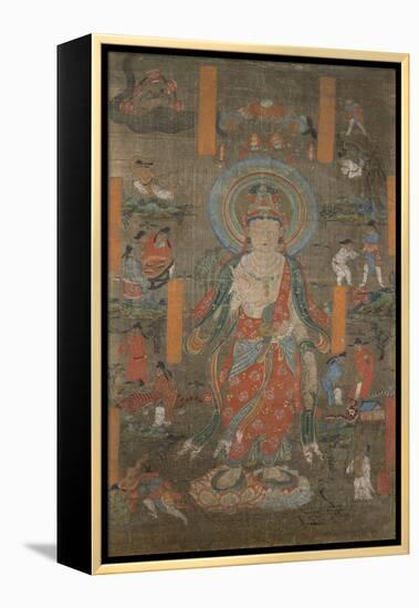 Illustration du "Sutra de Guanyin"-null-Framed Premier Image Canvas