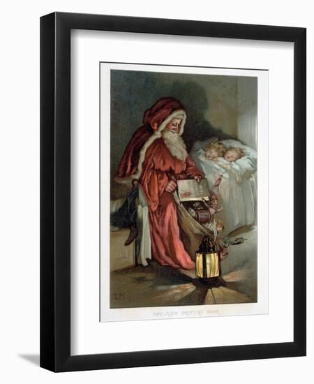 Illustration Entitled The New Picture Book Depicting a Visit from Santa--Framed Giclee Print