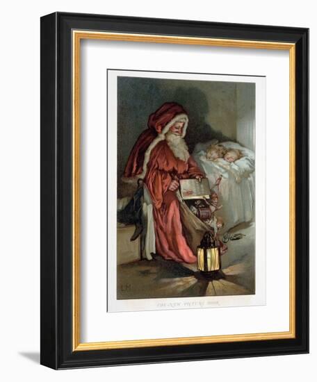 Illustration Entitled The New Picture Book Depicting a Visit from Santa-null-Framed Giclee Print