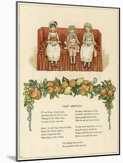 Illustration, First Arrivals-Kate Greenaway-Mounted Art Print