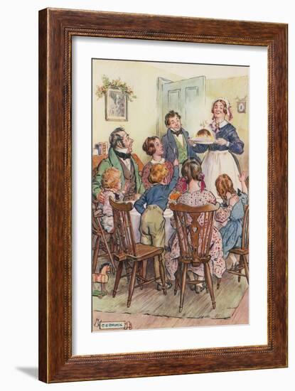 Illustration for a Christmas Carol by Charles Dickens-Charles Edmund Brock-Framed Giclee Print