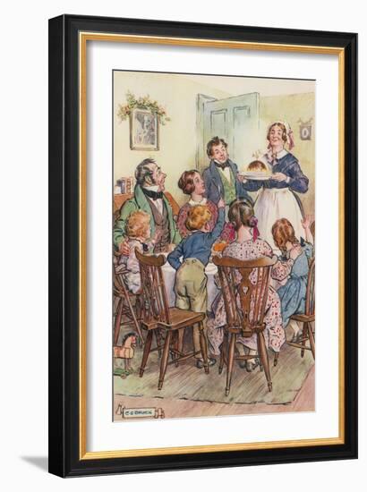 Illustration for a Christmas Carol by Charles Dickens-Charles Edmund Brock-Framed Giclee Print