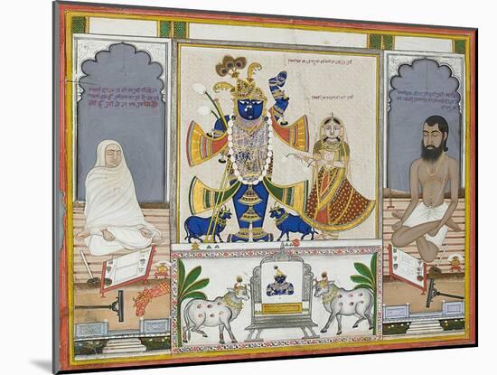 Illustration for a Manuscript on the Worship of Srinathji, Rajasthan, Early 19th Century-null-Mounted Giclee Print