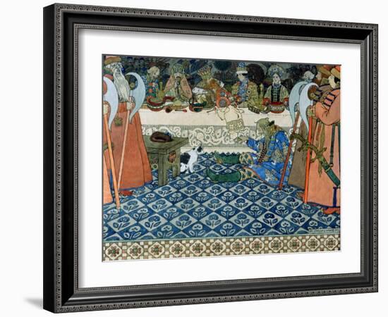 Illustration for Alexander Pushkin's "Fairytale of the Tsar Saltan," 1905-Ivan Bilibin-Framed Giclee Print