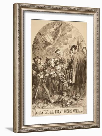Illustration for All's Well That Ends Well, from 'The Illustrated Library Shakespeare', Published…-Sir John Gilbert-Framed Giclee Print