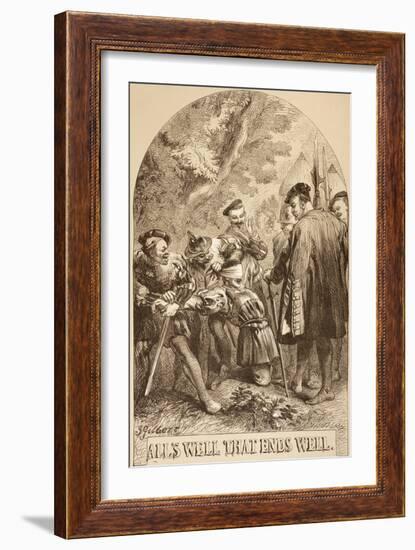 Illustration for All's Well That Ends Well, from 'The Illustrated Library Shakespeare', Published…-Sir John Gilbert-Framed Giclee Print