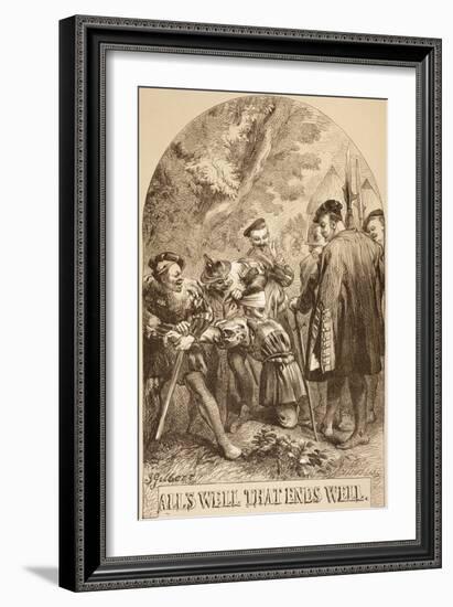 Illustration for All's Well That Ends Well, from 'The Illustrated Library Shakespeare', Published…-Sir John Gilbert-Framed Giclee Print