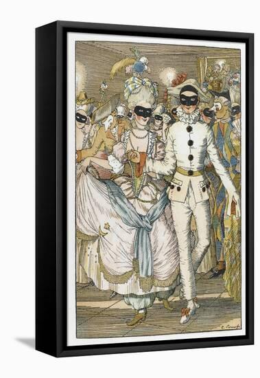 Illustration for Book Le Livre De La Marquise-Konstantin Andreyevich Somov-Framed Premier Image Canvas