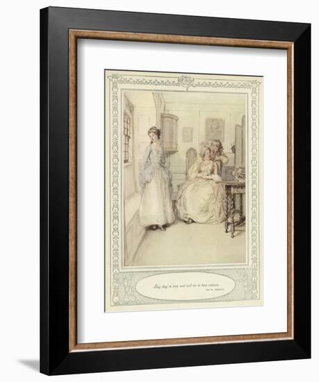 Illustration for Goldsmith's She Stoops to Conquer-Hugh Thomson-Framed Giclee Print