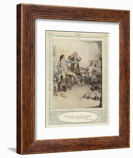 Illustration for Goldsmith's She Stoops to Conquer-Hugh Thomson-Framed Giclee Print