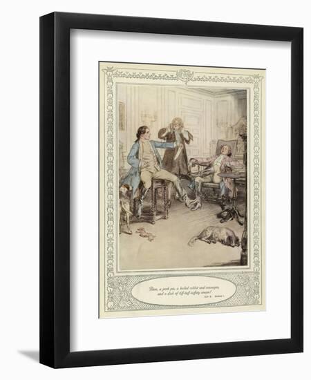 Illustration for Goldsmith's She Stoops to Conquer-Hugh Thomson-Framed Giclee Print