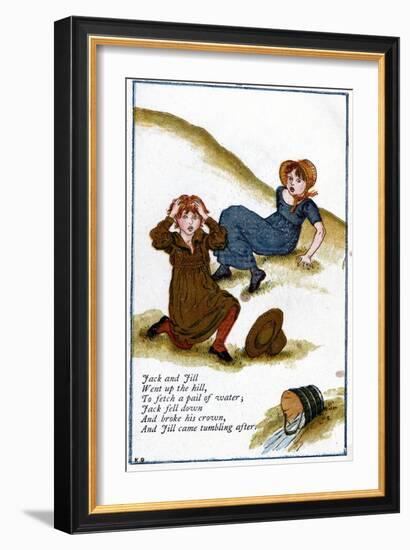 Illustration for Jack and Jill Went Up the Hill, Kate Greenaway (1846-190)-Catherine Greenaway-Framed Giclee Print