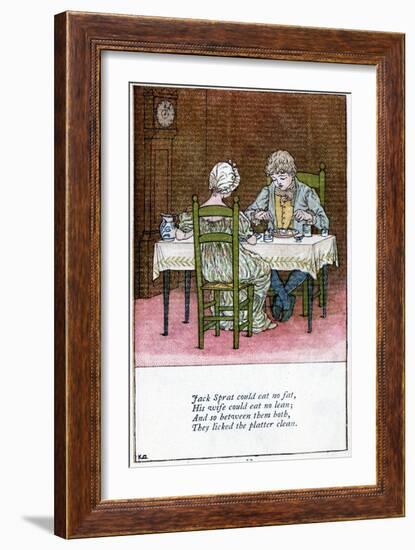 Illustration for Jack Sprat Could Eat No Fat, Kate Greenaway (1846-190)-Catherine Greenaway-Framed Giclee Print