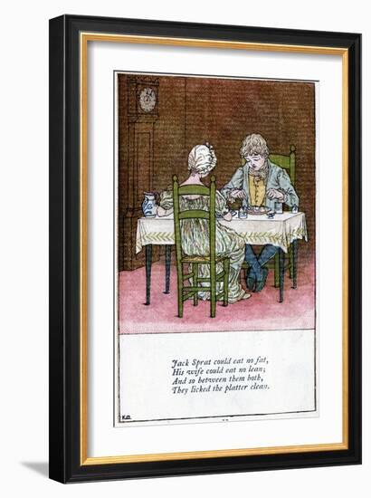 Illustration for Jack Sprat Could Eat No Fat, Kate Greenaway (1846-190)-Catherine Greenaway-Framed Giclee Print