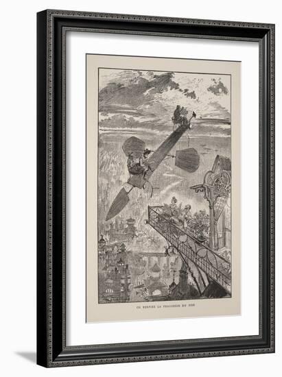 Illustration for Le Vingtième Siècle: La Vie Électrique-Albert Robida-Framed Giclee Print