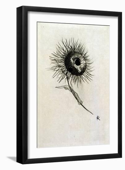 Illustration for 'Les Fleurs Du Mal' by Baudelaire. 1891 (Engraving)-Odilon Redon-Framed Giclee Print