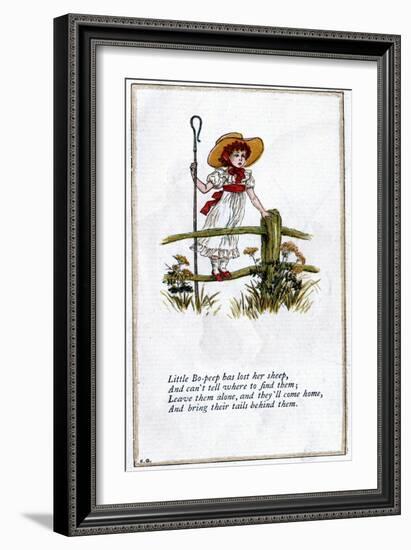 Illustration for Little Bo-Peep Has Lost Her Sheep, Kate Greenaway-Catherine Greenaway-Framed Giclee Print