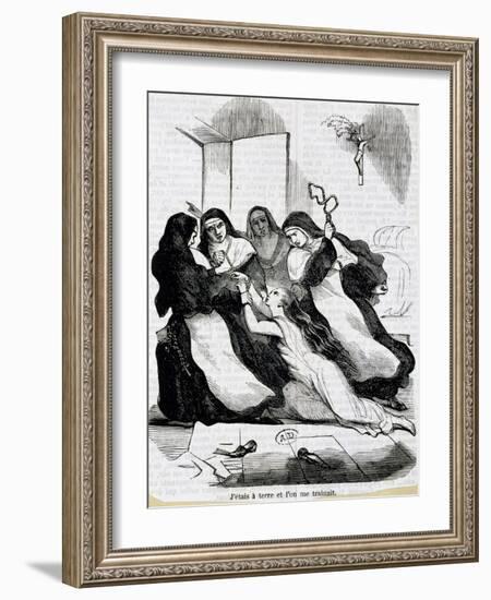 Illustration for Novel Nun or Memoirs of Nun-Denis Diderot-Framed Giclee Print