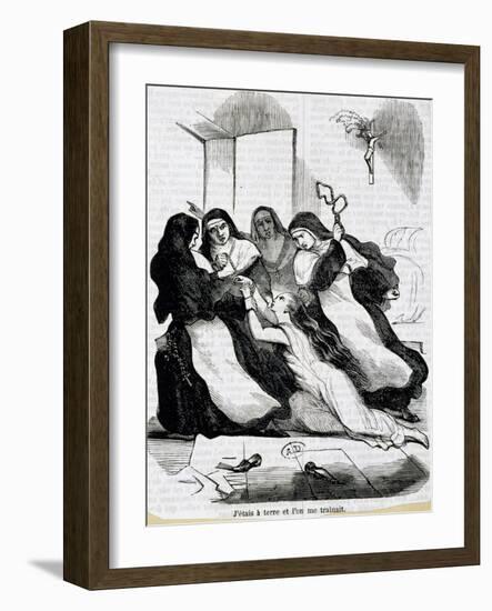 Illustration for Novel Nun or Memoirs of Nun-Denis Diderot-Framed Giclee Print