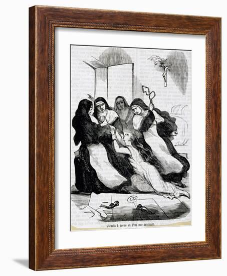 Illustration for Novel Nun or Memoirs of Nun-Denis Diderot-Framed Giclee Print