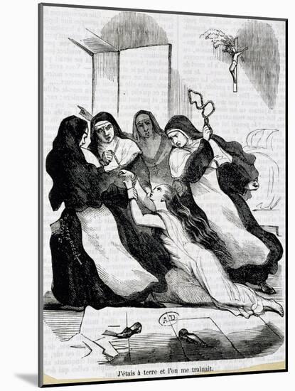 Illustration for Novel Nun or Memoirs of Nun-Denis Diderot-Mounted Giclee Print