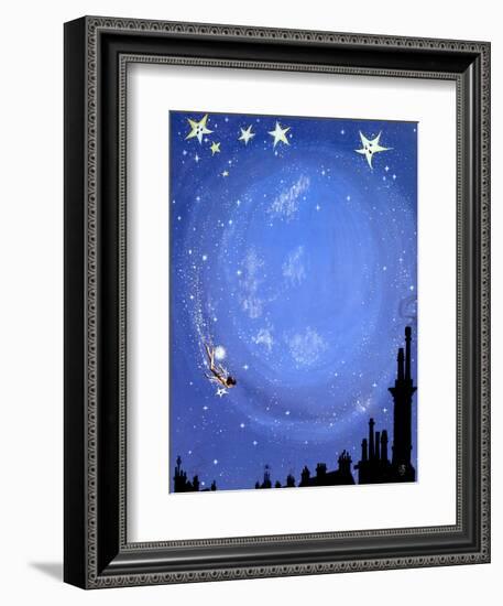 Illustration for 'Peter Pan' by J.M. Barrie-Anne Grahame Johnstone-Framed Giclee Print