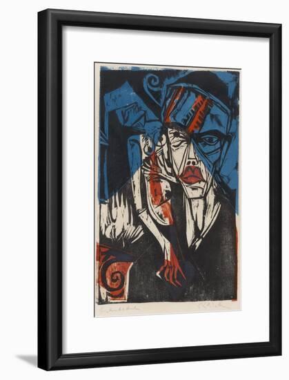 Illustration for 'Peter Schlemihl' by Adalbert Von Chamisso, 1915-Ernst Ludwig Kirchner-Framed Giclee Print