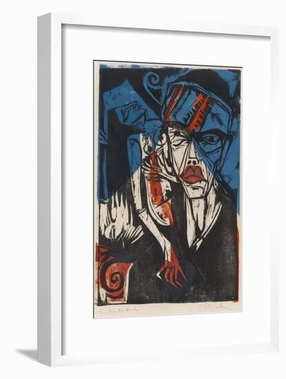 Illustration for 'Peter Schlemihl' by Adalbert Von Chamisso, 1915-Ernst Ludwig Kirchner-Framed Giclee Print