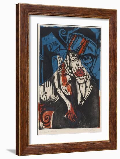 Illustration for 'Peter Schlemihl' by Adalbert Von Chamisso, 1915-Ernst Ludwig Kirchner-Framed Giclee Print