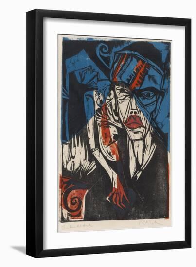 Illustration for 'Peter Schlemihl' by Adalbert Von Chamisso, 1915-Ernst Ludwig Kirchner-Framed Giclee Print