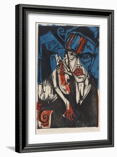 Illustration for 'Peter Schlemihl' by Adalbert Von Chamisso, 1915-Ernst Ludwig Kirchner-Framed Giclee Print