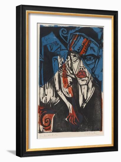 Illustration for 'Peter Schlemihl' by Adalbert Von Chamisso, 1915-Ernst Ludwig Kirchner-Framed Giclee Print