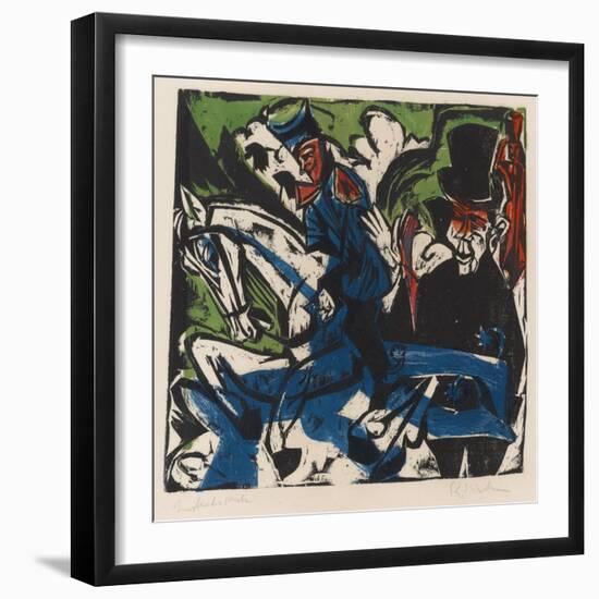 Illustration for 'Peter Schlemihl' by Adalbert Von Chamisso, 1915-Ernst Ludwig Kirchner-Framed Giclee Print