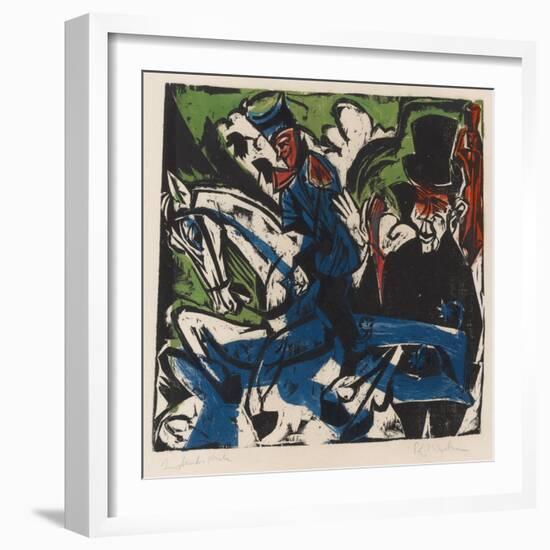 Illustration for 'Peter Schlemihl' by Adalbert Von Chamisso, 1915-Ernst Ludwig Kirchner-Framed Giclee Print