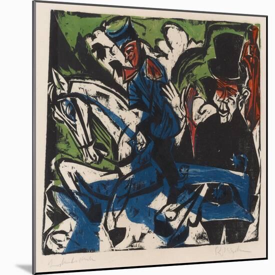 Illustration for 'Peter Schlemihl' by Adalbert Von Chamisso, 1915-Ernst Ludwig Kirchner-Mounted Giclee Print