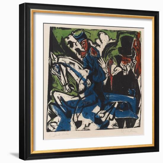 Illustration for 'Peter Schlemihl' by Adalbert Von Chamisso, 1915-Ernst Ludwig Kirchner-Framed Giclee Print