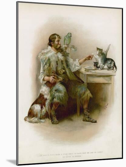 Illustration for Robinson Crusoe-Joseph Finnemore-Mounted Giclee Print