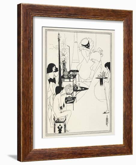 Illustration for Salome by Oscar Wilde, 1906-Aubrey Beardsley-Framed Giclee Print