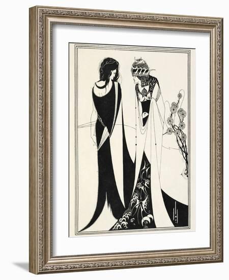 Illustration for Salome by Oscar Wilde, 1906-Aubrey Beardsley-Framed Giclee Print