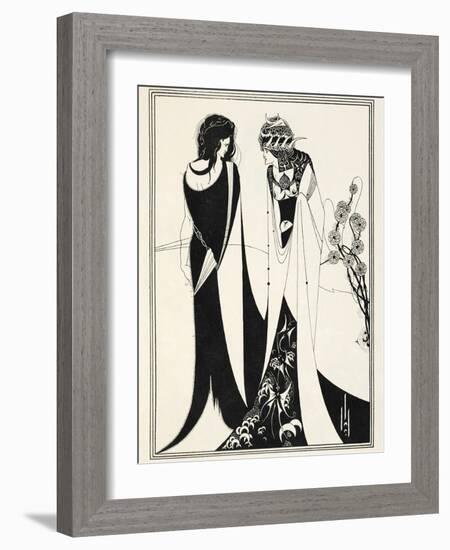 Illustration for Salome by Oscar Wilde, 1906-Aubrey Beardsley-Framed Giclee Print