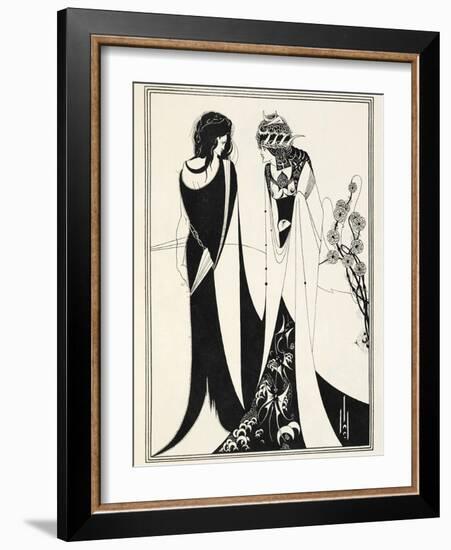 Illustration for Salome by Oscar Wilde, 1906-Aubrey Beardsley-Framed Giclee Print