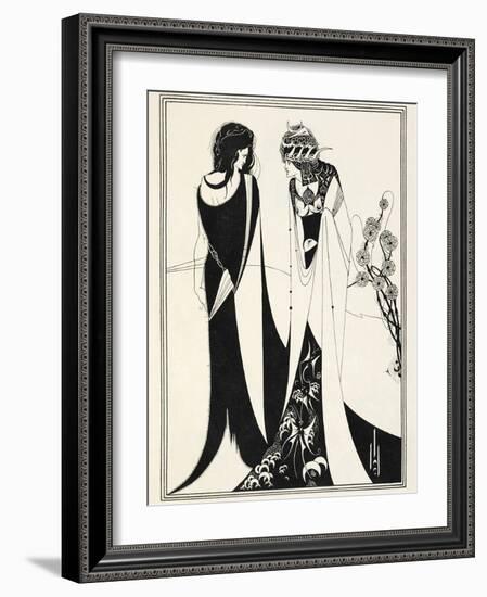 Illustration for Salome by Oscar Wilde, 1906-Aubrey Beardsley-Framed Giclee Print