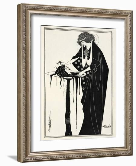 Illustration for Salome by Oscar Wilde, 1906-Aubrey Beardsley-Framed Giclee Print