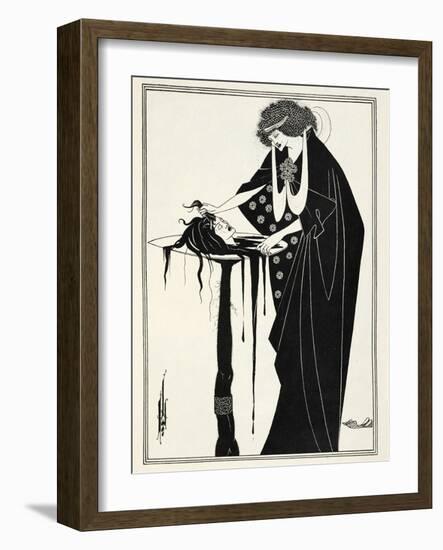 Illustration for Salome by Oscar Wilde, 1906-Aubrey Beardsley-Framed Giclee Print