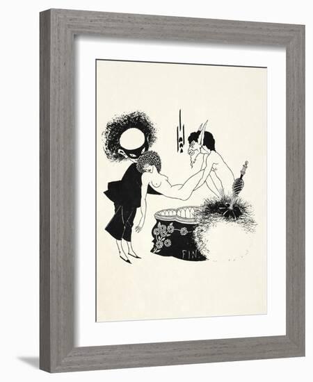 Illustration for Salome by Oscar Wilde, 1906-Aubrey Beardsley-Framed Giclee Print