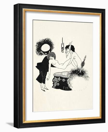 Illustration for Salome by Oscar Wilde, 1906-Aubrey Beardsley-Framed Giclee Print